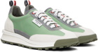 Thom Browne Green Reflective Nylon Tech Sneakers