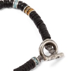 M.Cohen - Sterling Silver Multi-Stone Beaded Bracelet - Black