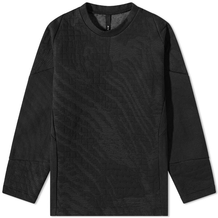 Photo: ByBorre Men's Weightmap Crew Knit in Black Multi-Colour