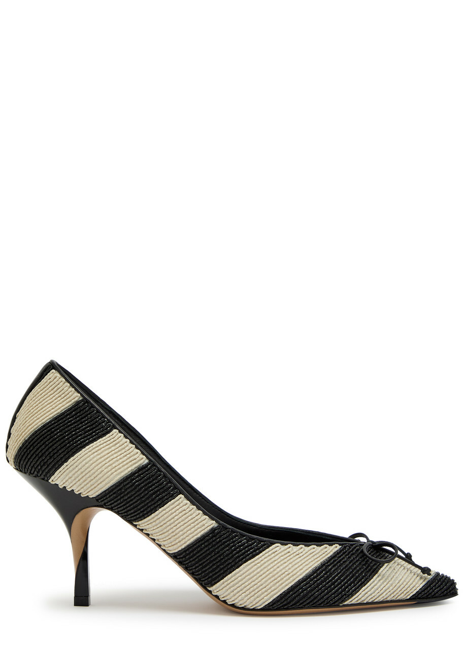Jacquemus Les Escarpins Tourni 80 Striped Faux Raffia Pumps
