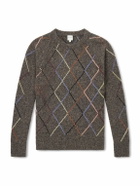 Paul Smith - Argyle Wool and Cotton-Blend Sweater - Brown
