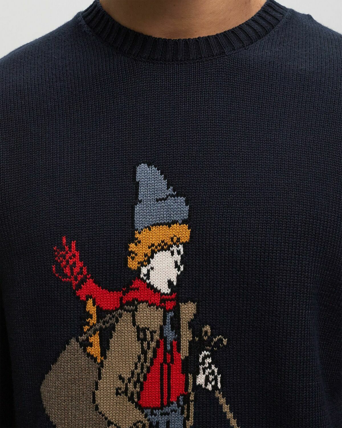 Edmmond Studios Walking Dog Sweater Blue Pullovers