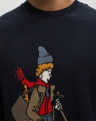 Edmmond Studios Walking Dog Sweater Blue Pullovers