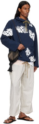 SC103 White & Black Margin Cargo Pants