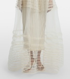 Jacquemus Epi halterneck tulle maxi dress