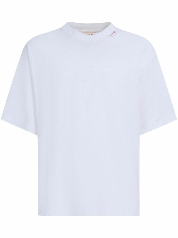 Photo: Marni Logo-Embroidered Cotton T-Shirt (set Of Three)