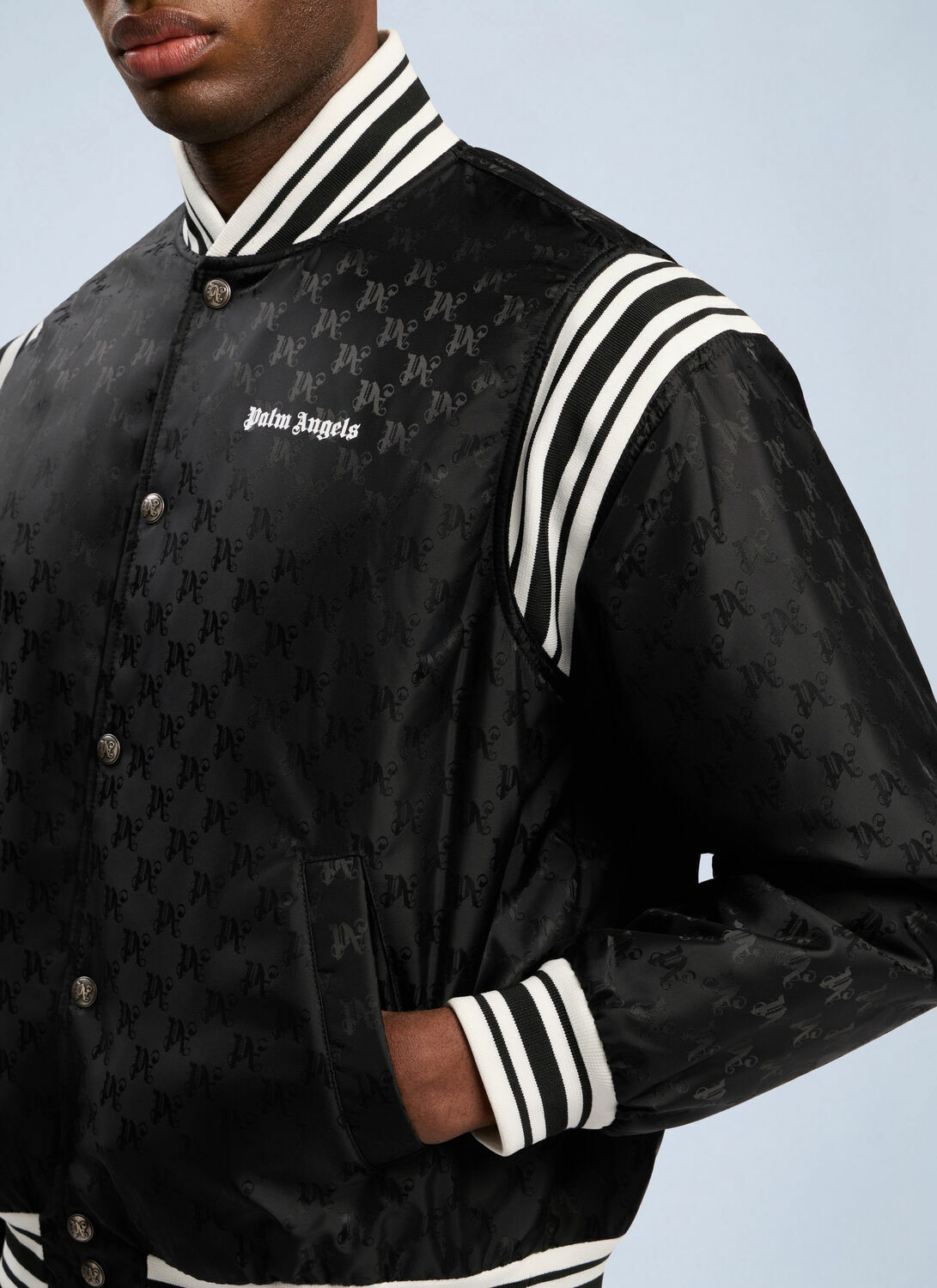 Palm Angels Monogram Jacquard Bomber Jacket