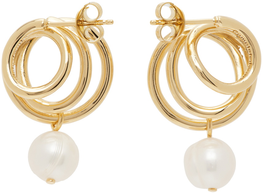 Completedworks Gold Coil Flow Earrings