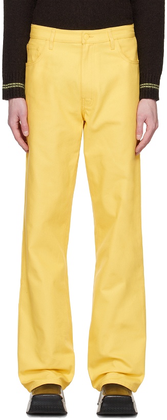Photo: Raf Simons Yellow Workwear Jeans