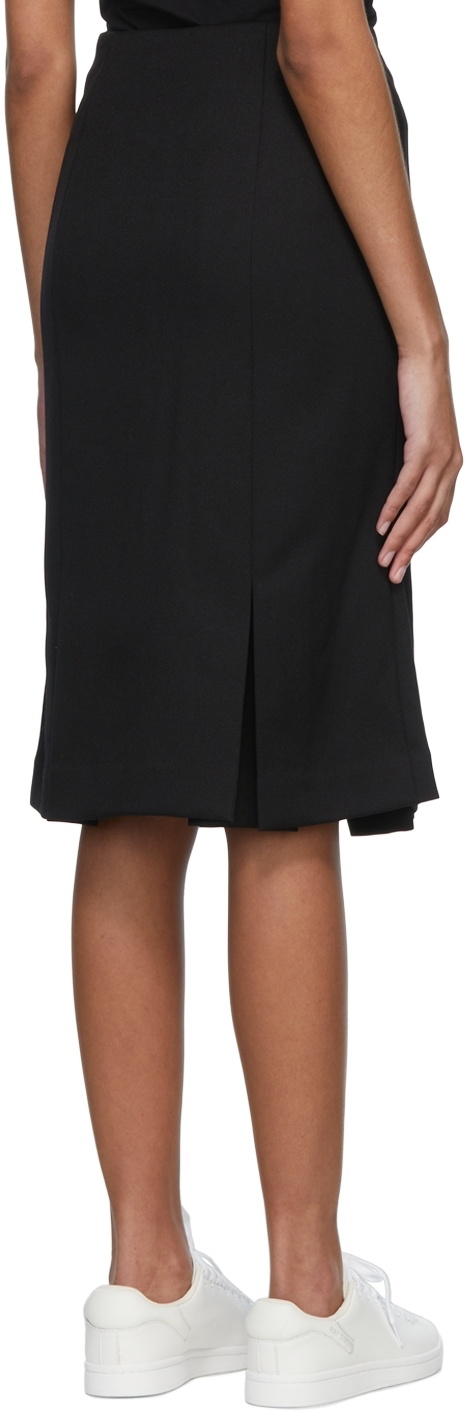 Raf Simons Black Polyester Midi Skirt Raf Simons