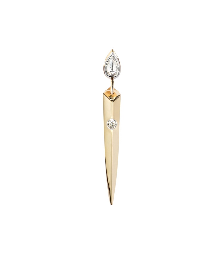 Photo: Rainbow K 14kt gold single earring with diamonds