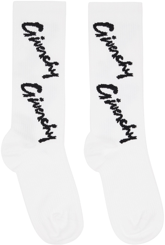Photo: Givenchy White Jacquard Socks