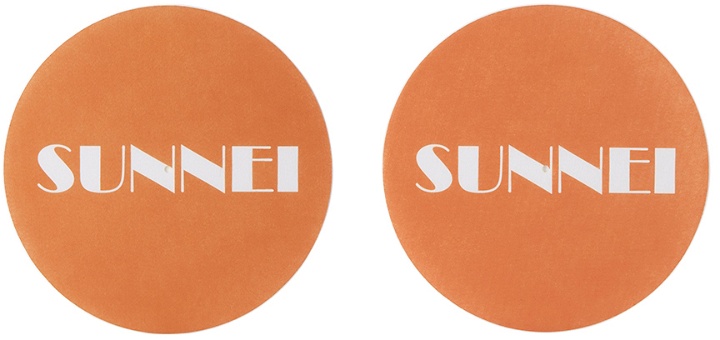 Photo: SUNNEI SSENSE Exclusive Orange Felt Vinyl Slipmats