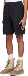 Stone Island Black Mock-Fly Shorts