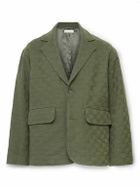 GENERAL ADMISSION - Checked Cotton-Twill Jacquard Suit Jacket - Green