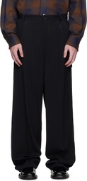 Toga Virilis Black Viscose Twill Trousers