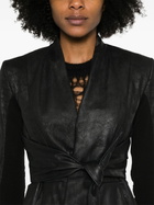Rick Owens Black Leather Jacket