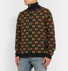 Gucci - Logo-Jacquard Cotton Zip-Up Cardigan - Black