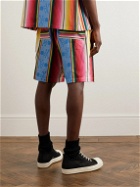Mastermind World - Straight-Leg Striped Cotton-Jacquard Drawstring Shorts - Multi