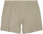 ERL Beige Plaid Boxers