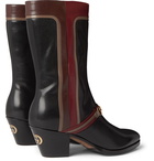 Gucci - Horsebit Colour-Block Leather Boots - Black