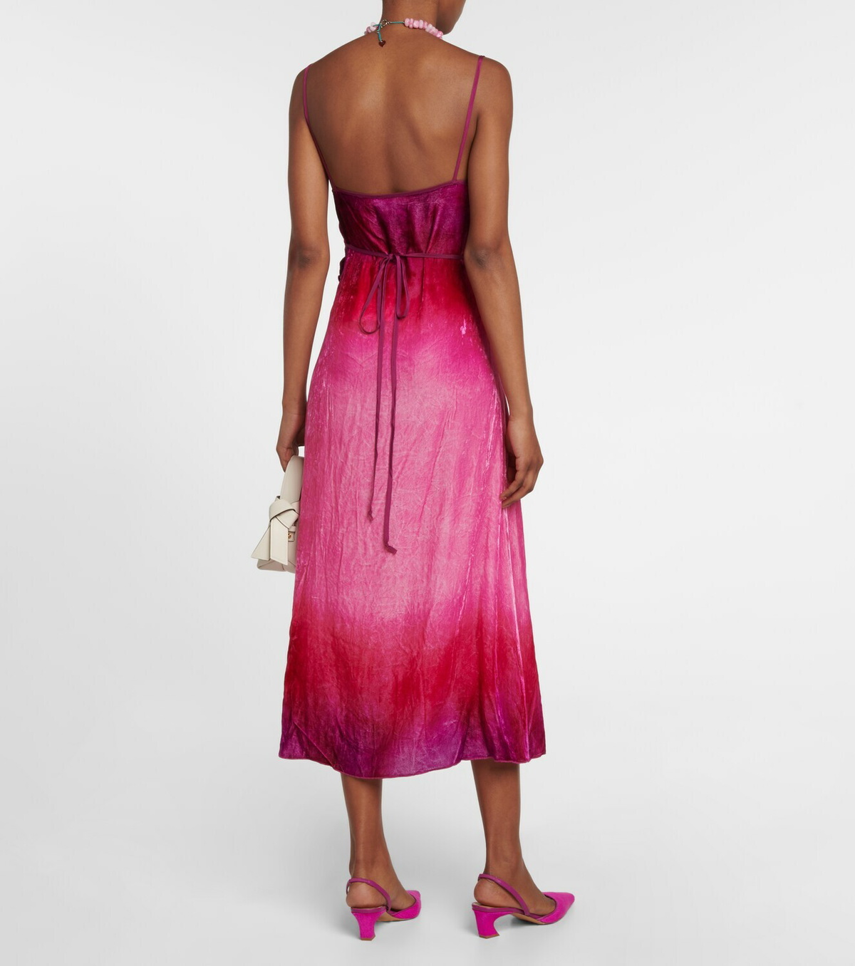 Acne Studios - Flocked velvet midi dress Acne Studios
