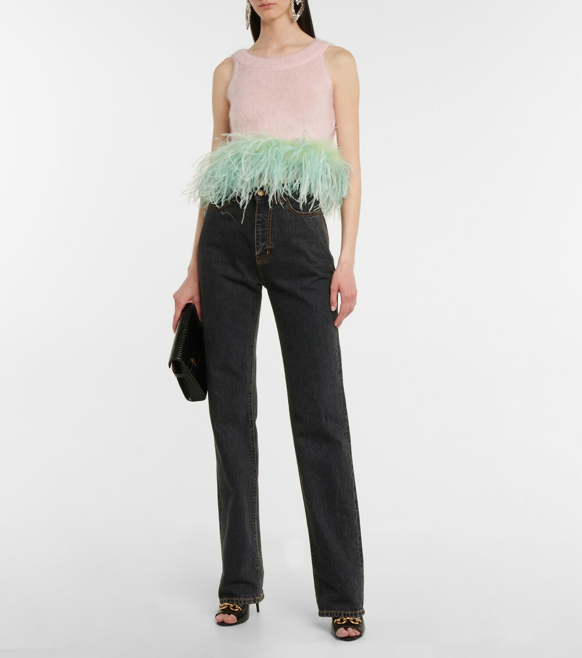 SAINT LAURENT - SAINT LAURENT Fil d’Ecosse ベスト サマーニット SAINT LAURENT Fil d'Ecosse ベスト サマーニット
