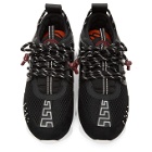 Versace Black and White Chain Reaction Sneakers