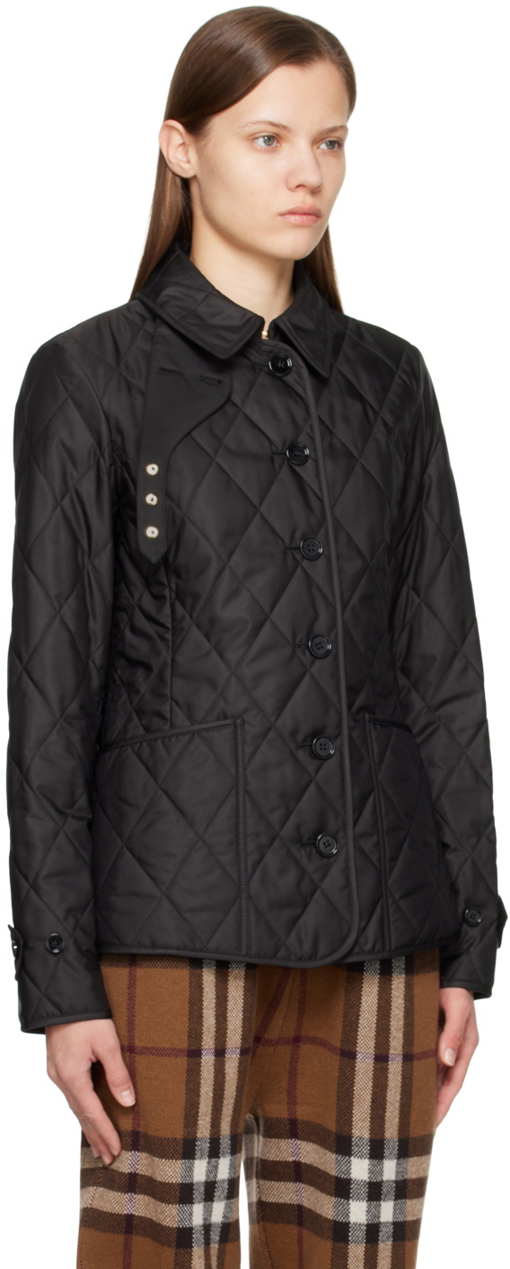 ジャケット BURBERRY BLACK QUILTED NYLON JACKET Quilted Nylon Jacket in Black - Women | Burberry® Official