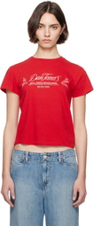 Re/Done Red Classic 'Dan Tana's' T-shirt