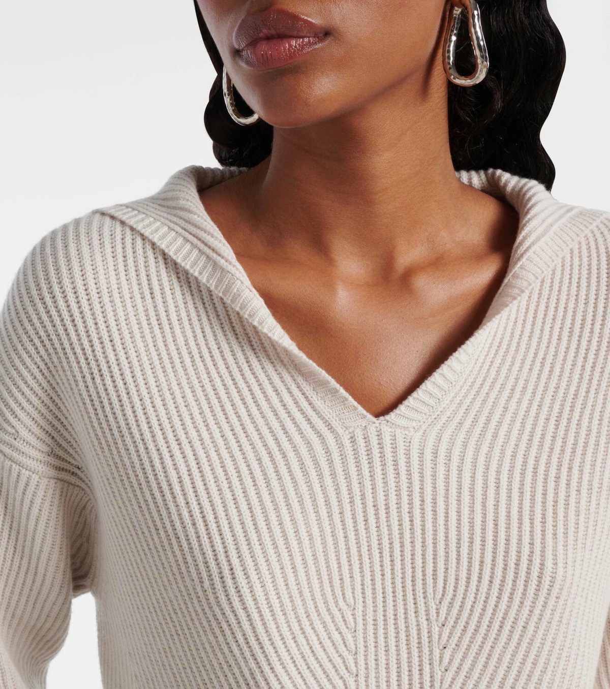 'S Max Mara Falcone ribbed-knit wool hoodie