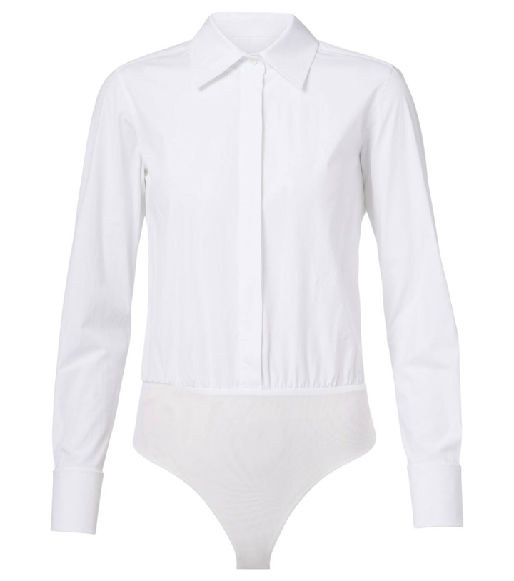 Photo: Max Mara Angora cotton-blend poplin bodysuit