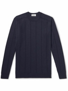 John Smedley - Striped Merino Wool Sweater - Blue