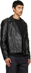 Deadwood Black River Leather Biker Jacket