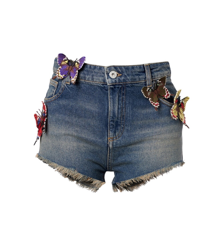 Photo: Blumarine Embroidered denim short