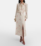 Valentino Polka-dot silk crêpe de chine midi dress
