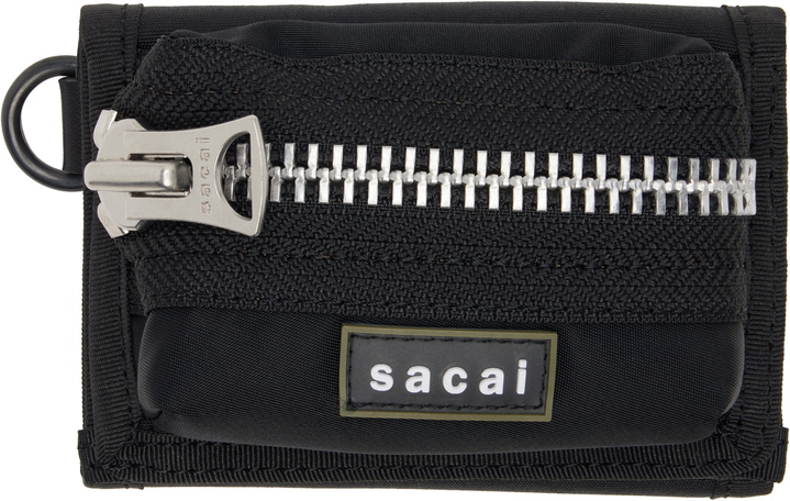 Photo: sacai Black Pocket Trifold Wallet