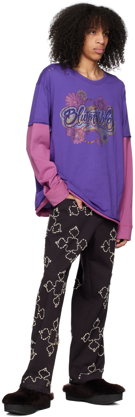 BLUEMARBLE Navy Rhinestone Jeans