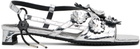 Cecilie Bahnsen Silver Arna Heeled Sandals
