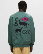 By Parra Snaked By A Horse Crew Neck Sweatshirt Green - Mens - Sweatshirts