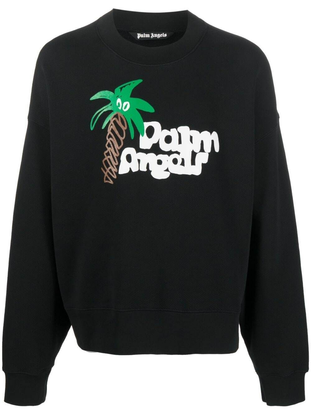 PALM ANGELS - Printed Cotton Sweatshirt Palm Angels