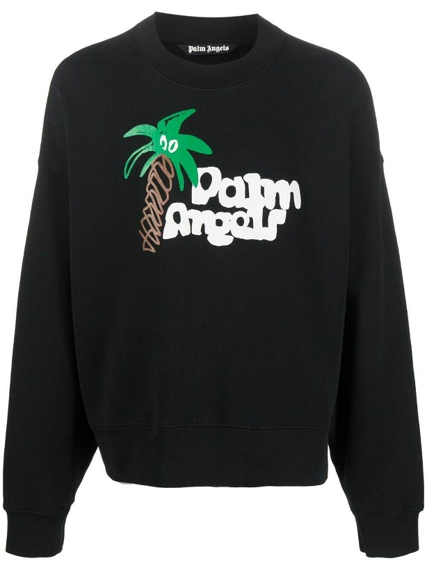 Photo: PALM ANGELS - Printed Cotton Sweatshirt