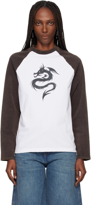 Photo: Coperni White & Black Dragon Long Sleeve T-shirt