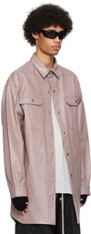 Rick Owens Pink Dropped Shoulder Denim Shirt