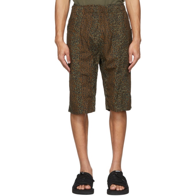 Photo: South2 West8 Multicolor Leopard Army String Shorts