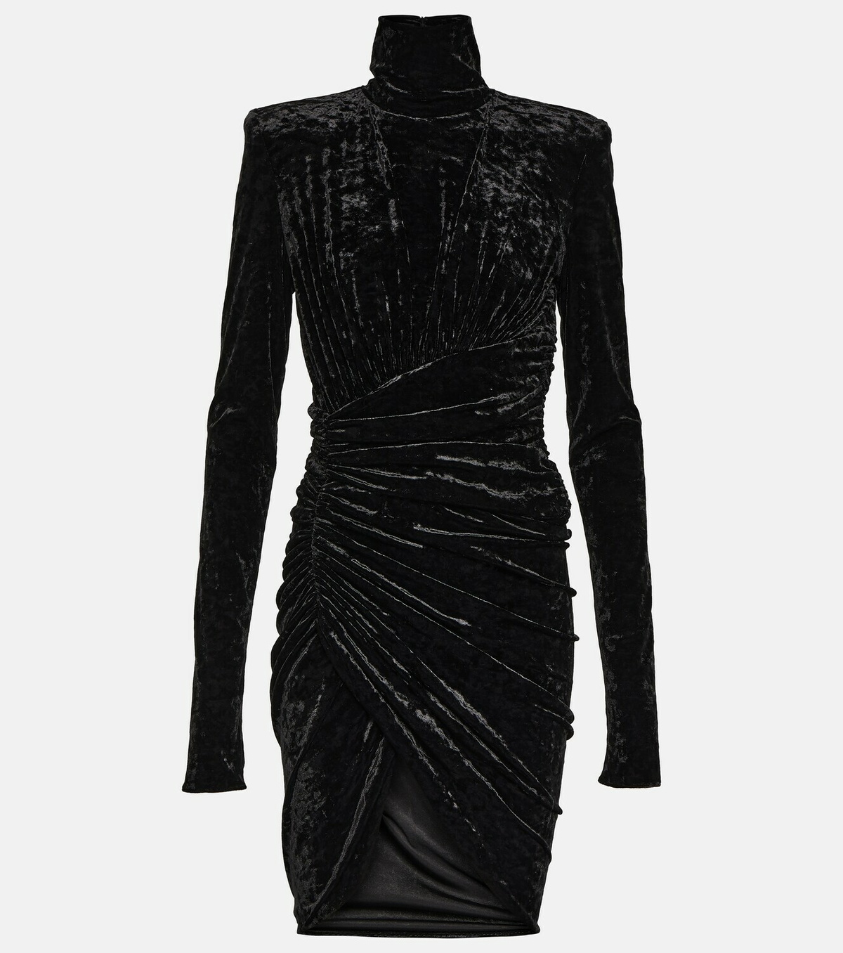 Alexandre Vauthier Draped velvet minidress
