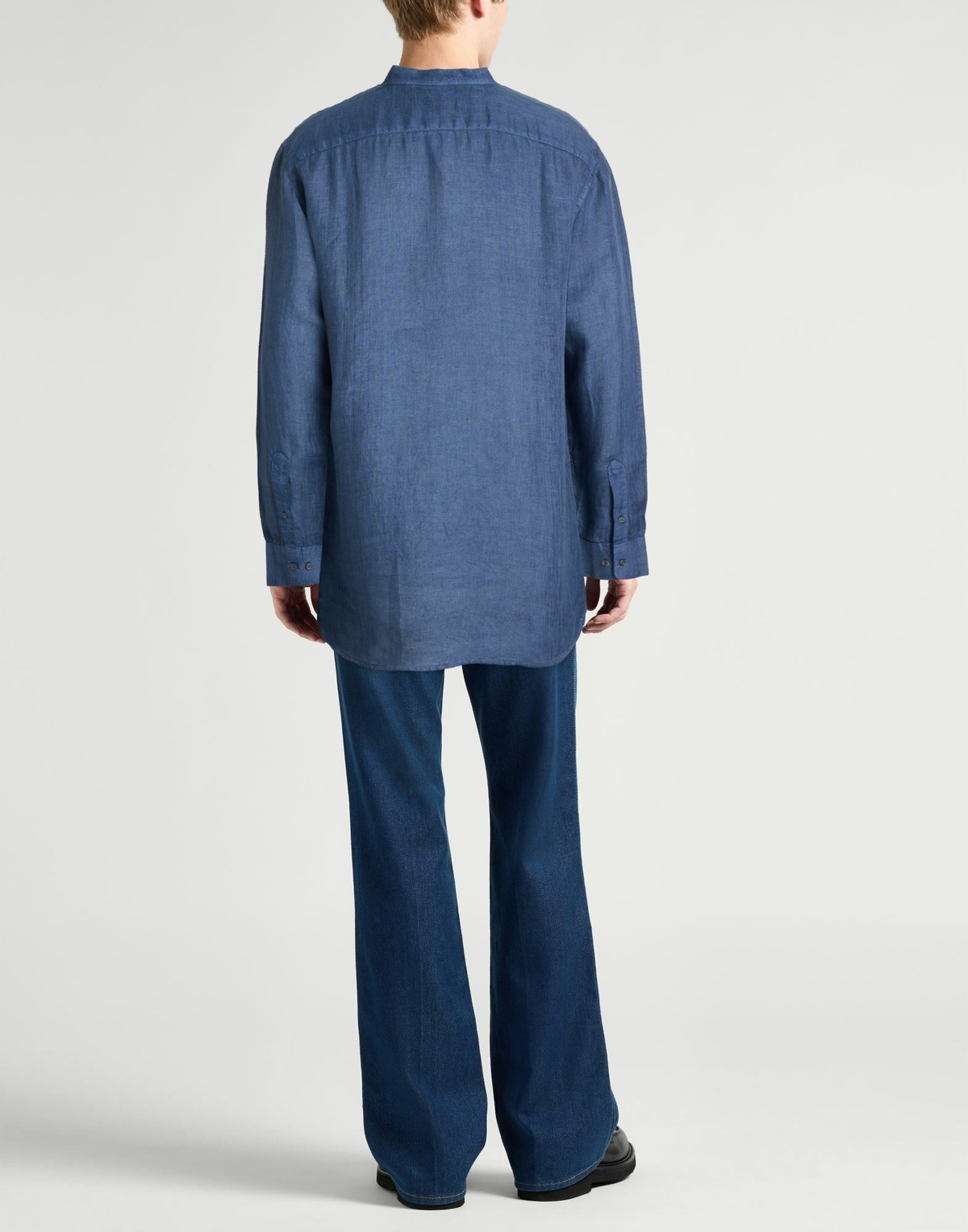 120% Lino Mens Shirt in Navy