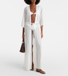 Melissa Odabash Tali scalloped sheer kaftan