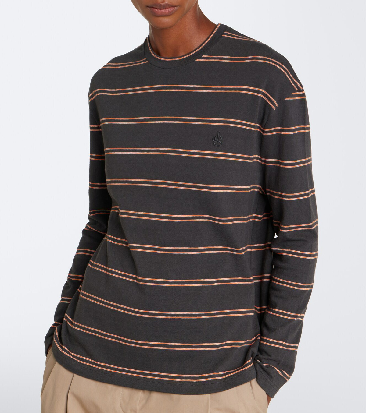 Jil Sander Striped cotton T-shirt
