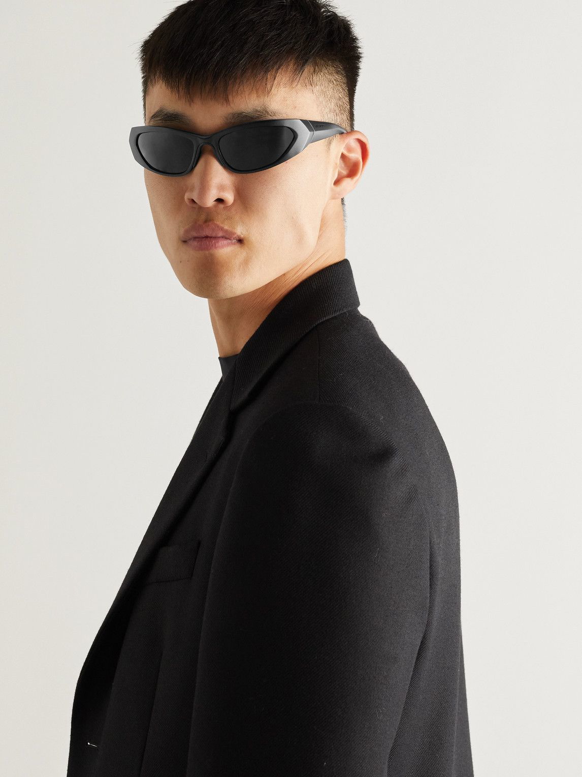 Balenciaga - Rectangular-Frame Aluminium Sunglasses Balenciaga